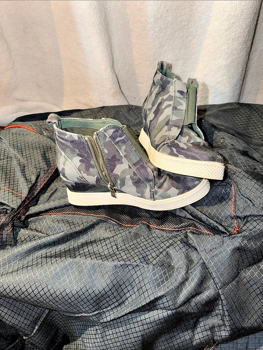 Jolimall Camo High Top Sneakers Green & Gray US 6